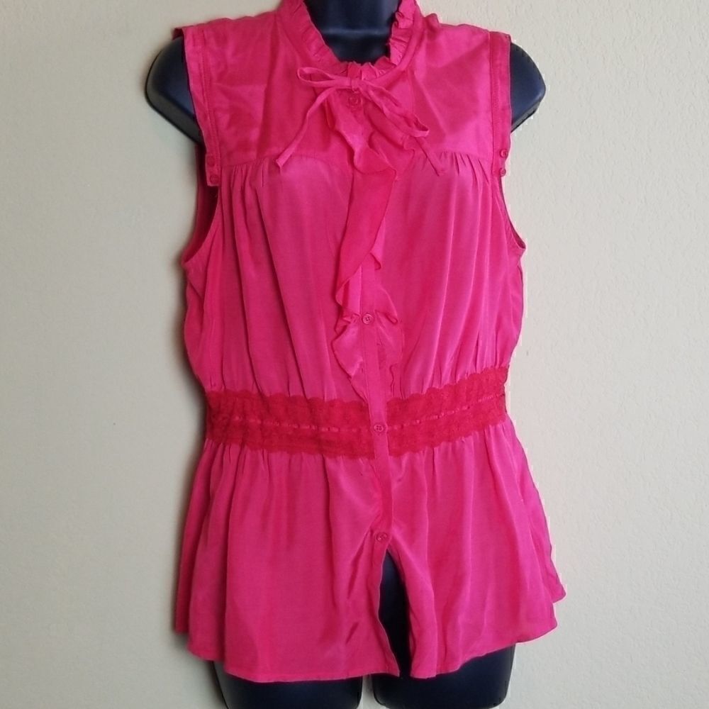 Free People Ruffled Sleevess Top